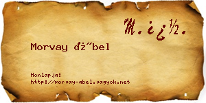 Morvay Ábel névjegykártya